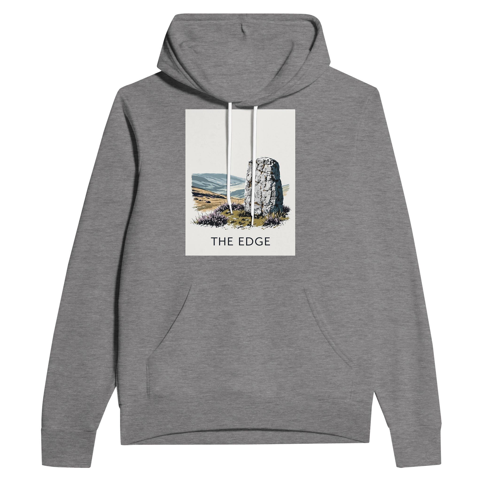 Peak District Gritstone Hoodie | Derbyshire Gift | THE EDGE Black Hoodie - Wild Thread Co