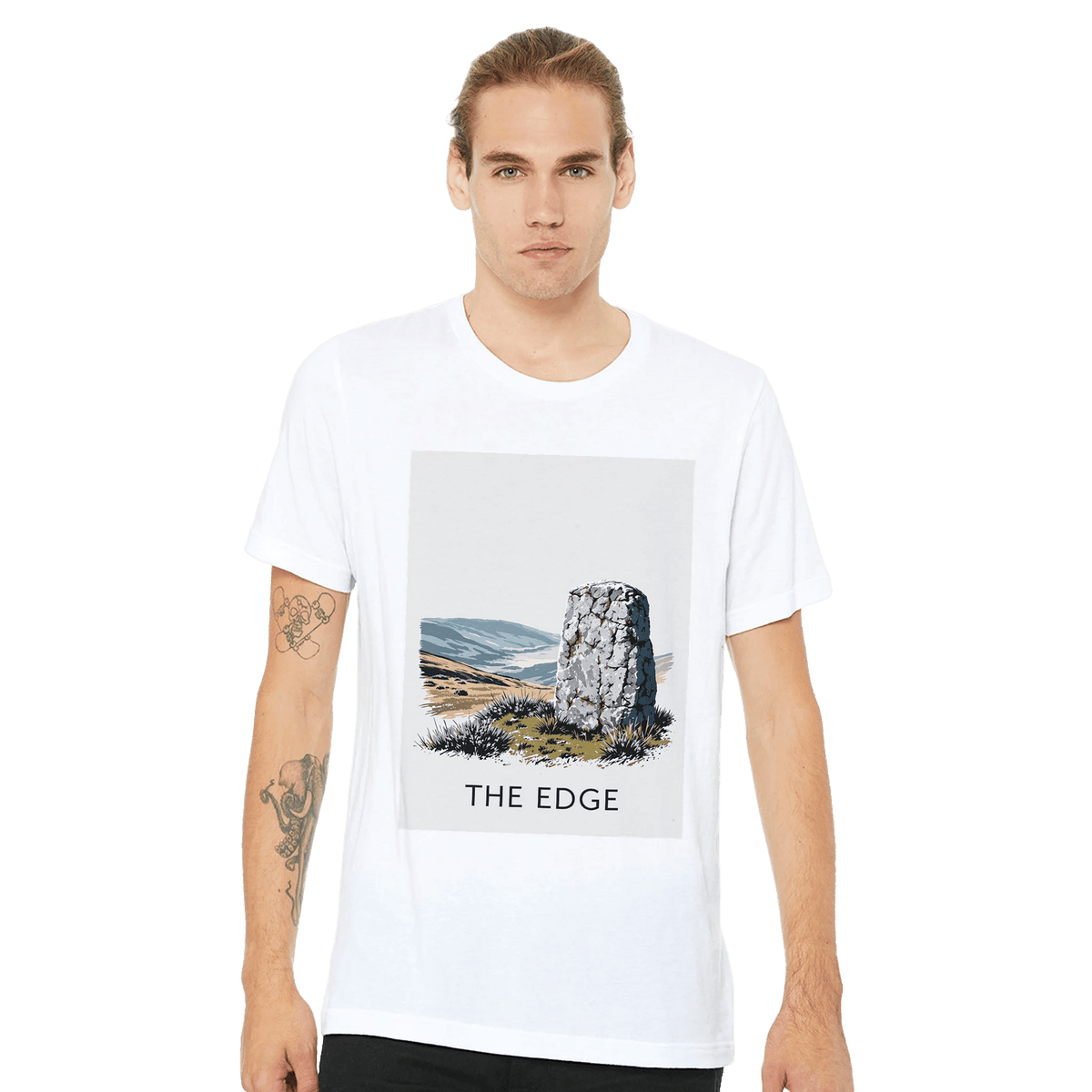 Peak District Gritstone Tee | Derbyshire Gift | THE EDGE Black T-Shirt - Wild Thread Co