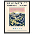 Peak District Vintage Travel Framed Print Wall Art Ready to Hang UK — Framed Art Print | Wild Thread Co UK