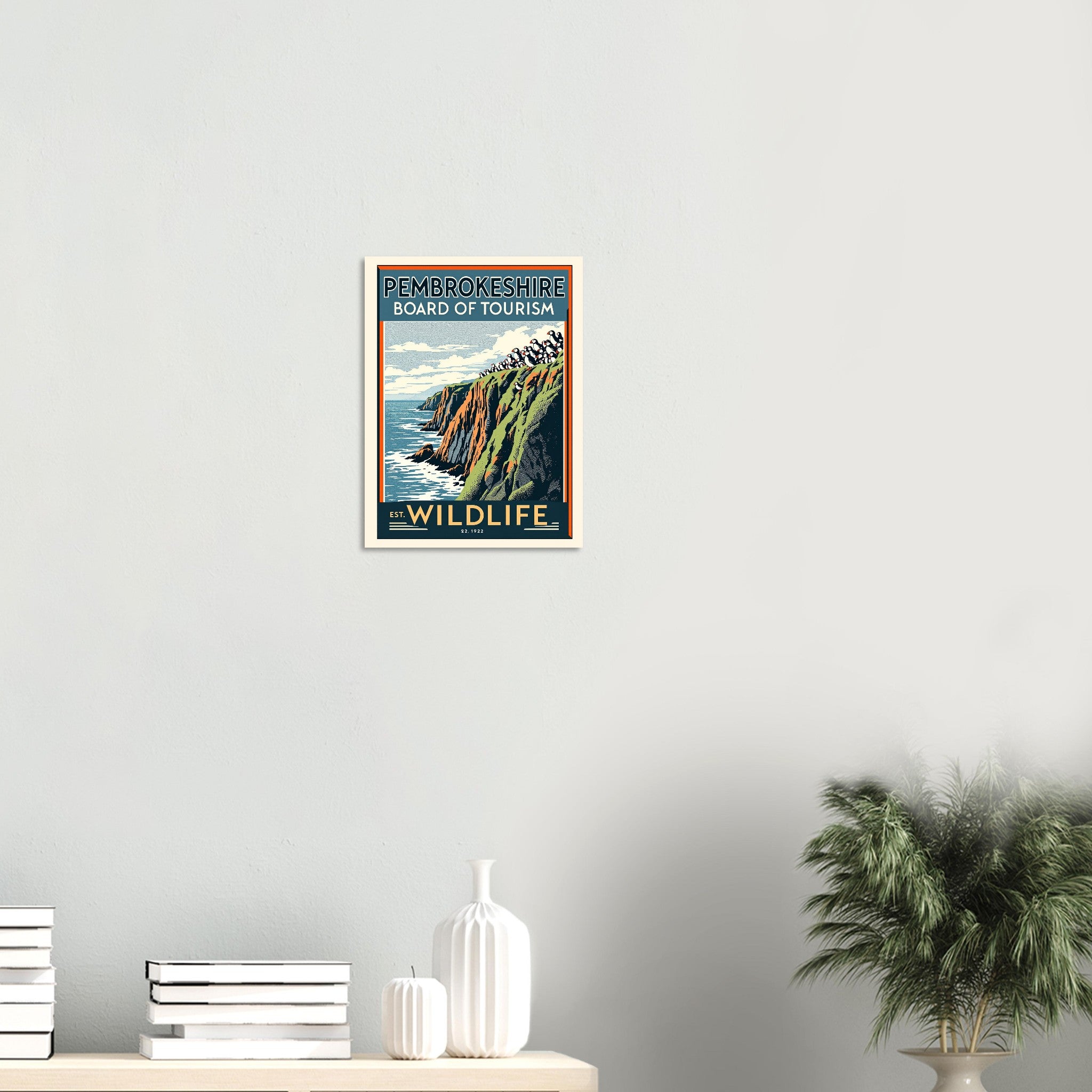 Pembrokeshire Vintage Travel Art Wall Art UK Art Print Art Print — detail view | Wild Thread Co