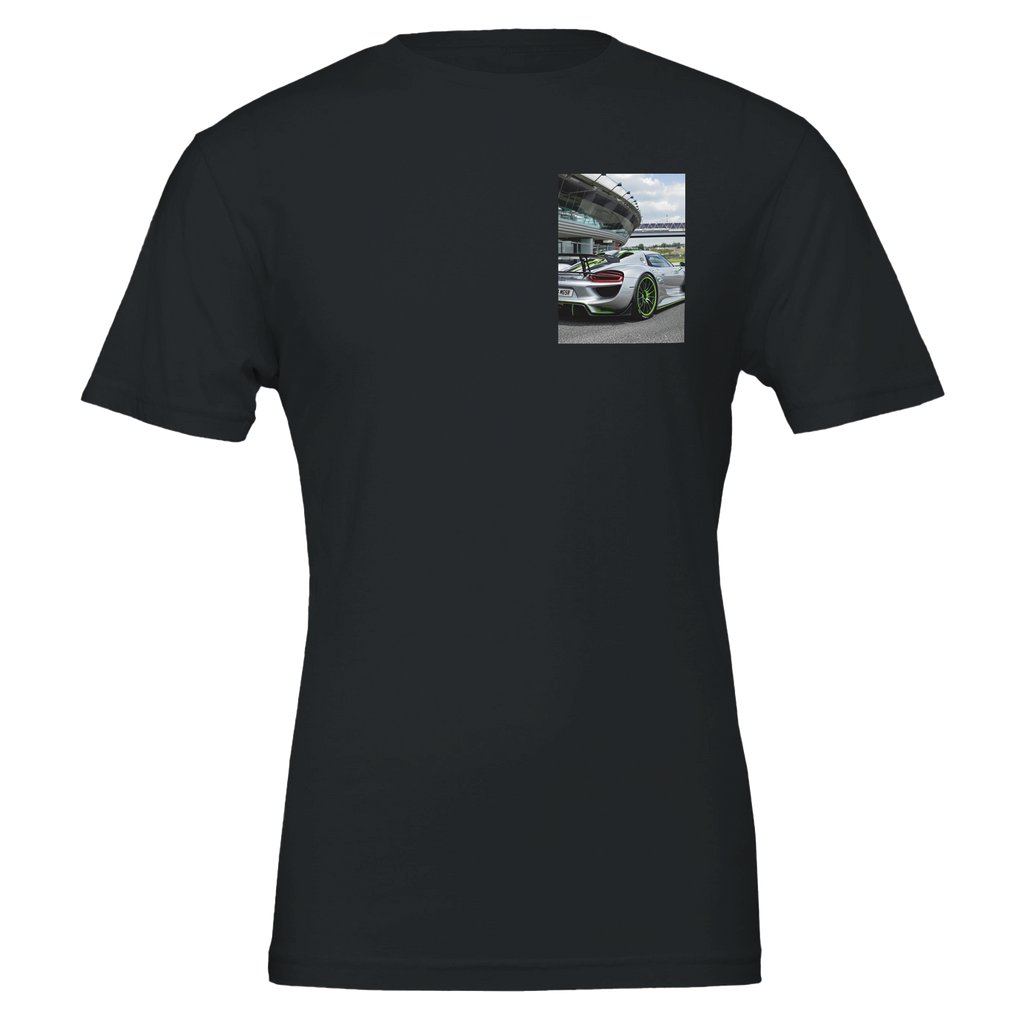 Porsche 918 Spyder T-Shirt — detail view | Wild Thread Co