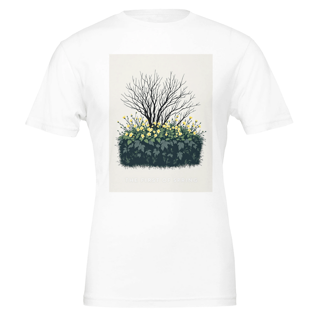 Primrose Spring T-Shirt | British Wildflower Gift | Navy Unisex Tee - Wild Thread Co