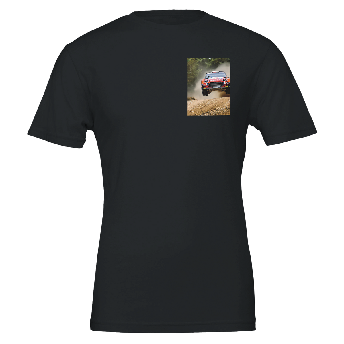 Rally Car Finland Jump T-Shirt Unisex Cotton Tee UK T-Shirt — detail view | Wild Thread Co