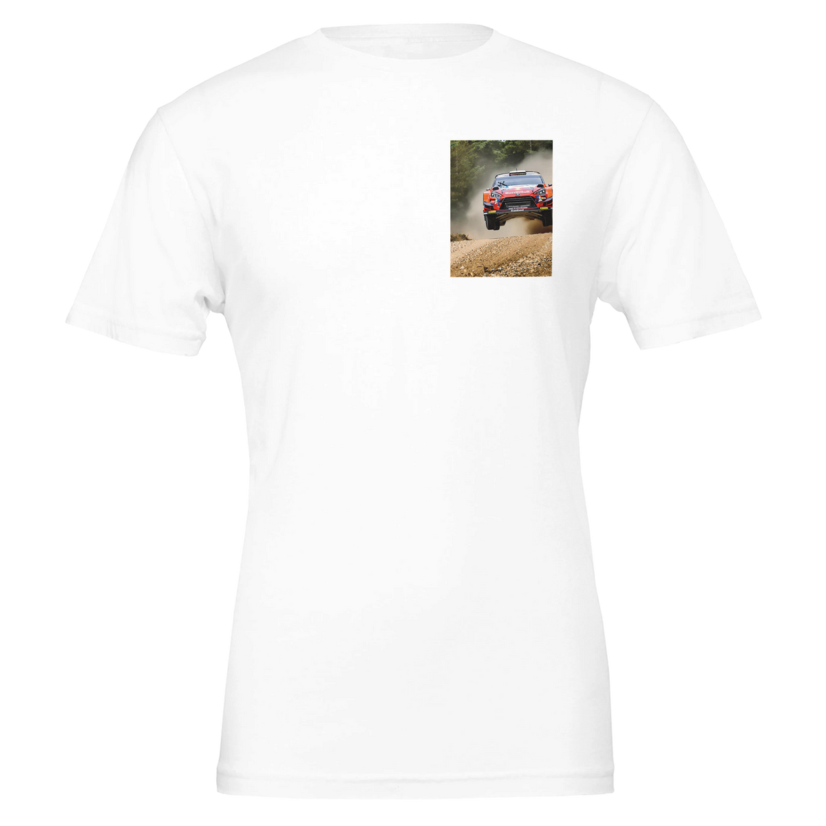 Rally Car Finland Jump T-Shirt Unisex Cotton Tee UK T-Shirt — detail view | Wild Thread Co