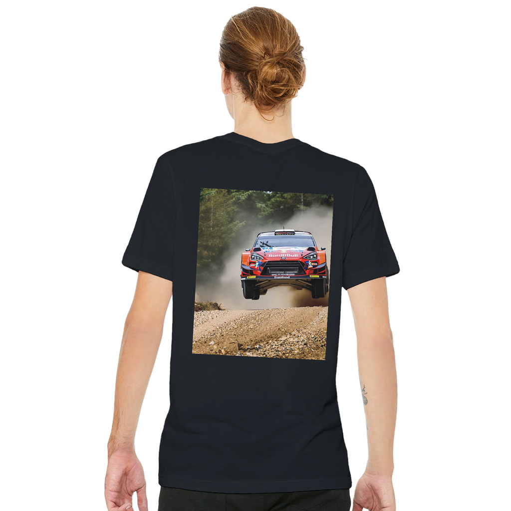 Rally Car Finland Jump T-Shirt Unisex Cotton Tee UK T-Shirt — detail view | Wild Thread Co