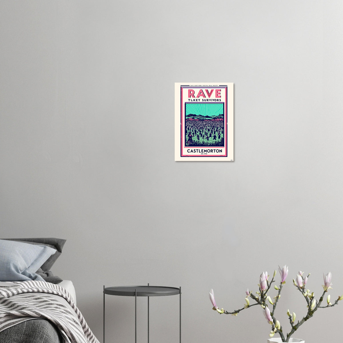 Rave Survivors Vintage Travel Art Wall Art UK Art Print Art Print — detail view | Wild Thread Co