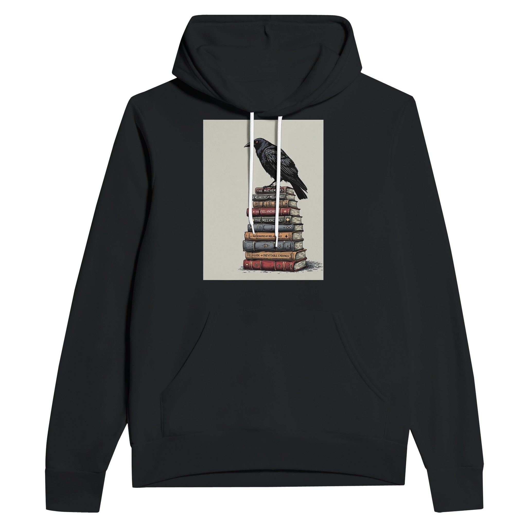Raven Library Dark Academia Hoodie | Gothic Literature Hoodie - Wild Thread Co