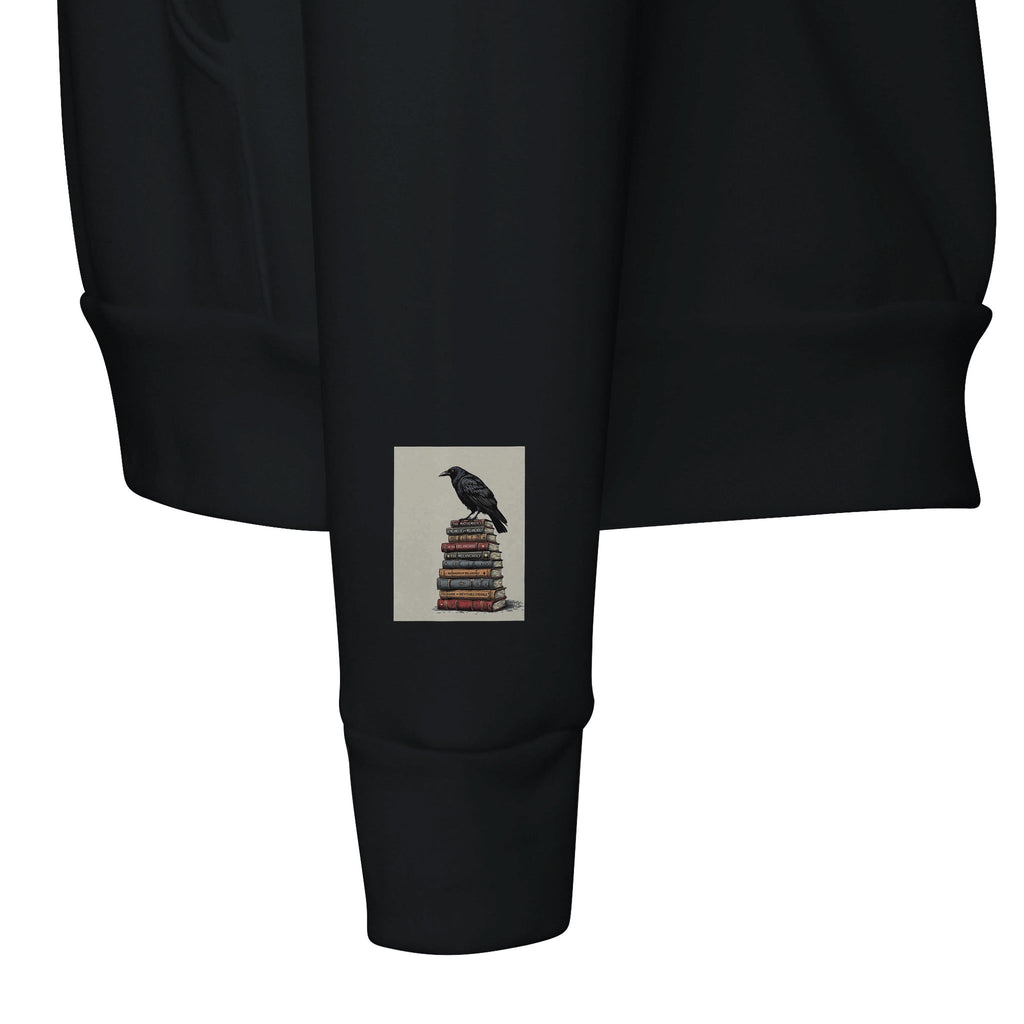 Raven Library Dark Academia Hoodie | Gothic Literature Hoodie - Wild Thread Co