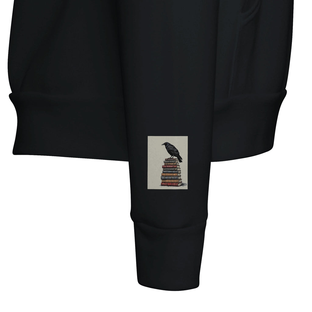 Raven Library Dark Academia Hoodie | Gothic Literature Hoodie - Wild Thread Co