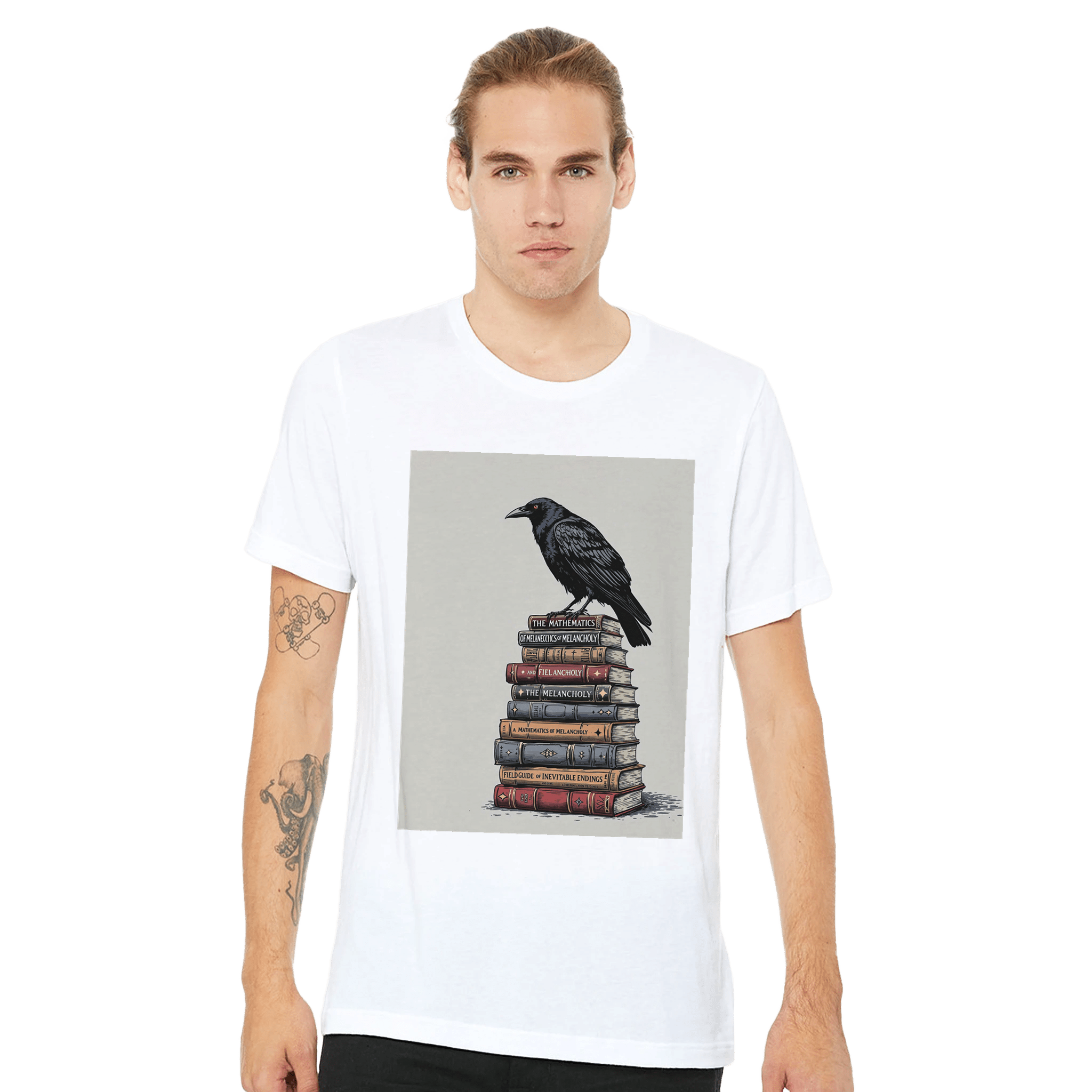 Raven Library Dark Academia T-Shirt | Gothic Literature Shirt - Wild Thread Co