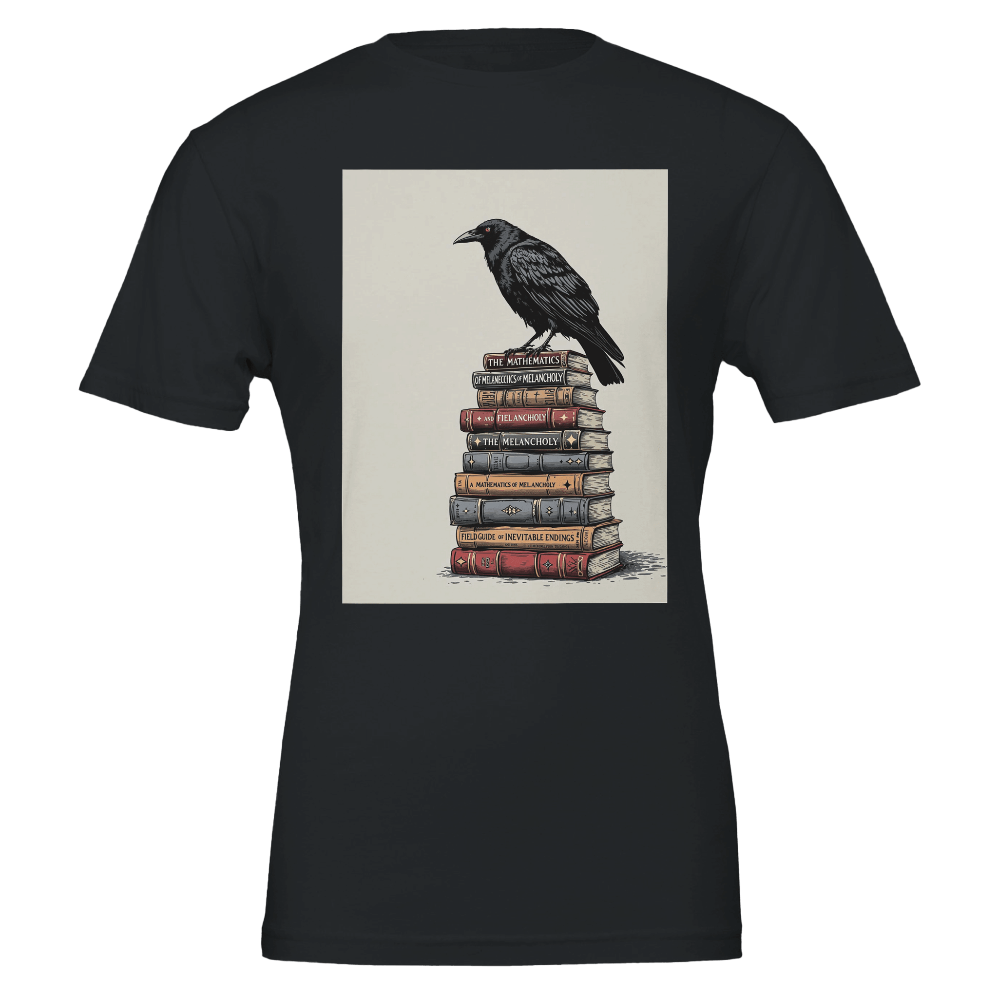 Raven Library Dark Academia T-Shirt | Gothic Literature Shirt - Wild Thread Co