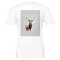 Red Deer Stag Winter T-Shirt | Wildlife Gift UK - Wild Thread Co