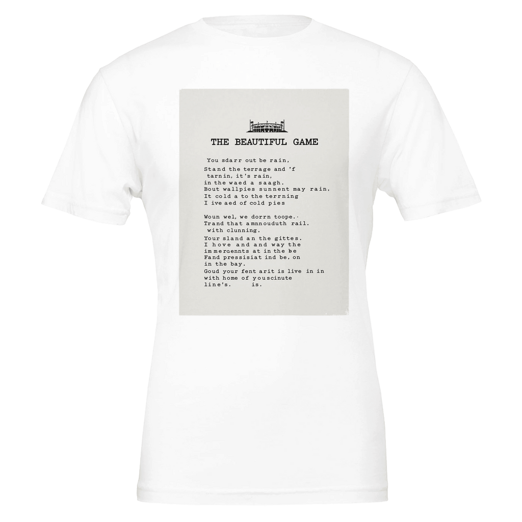 Retro British Football Terrace Poetry T-Shirt | Vintage Fanzine Tee - Wild Thread Co