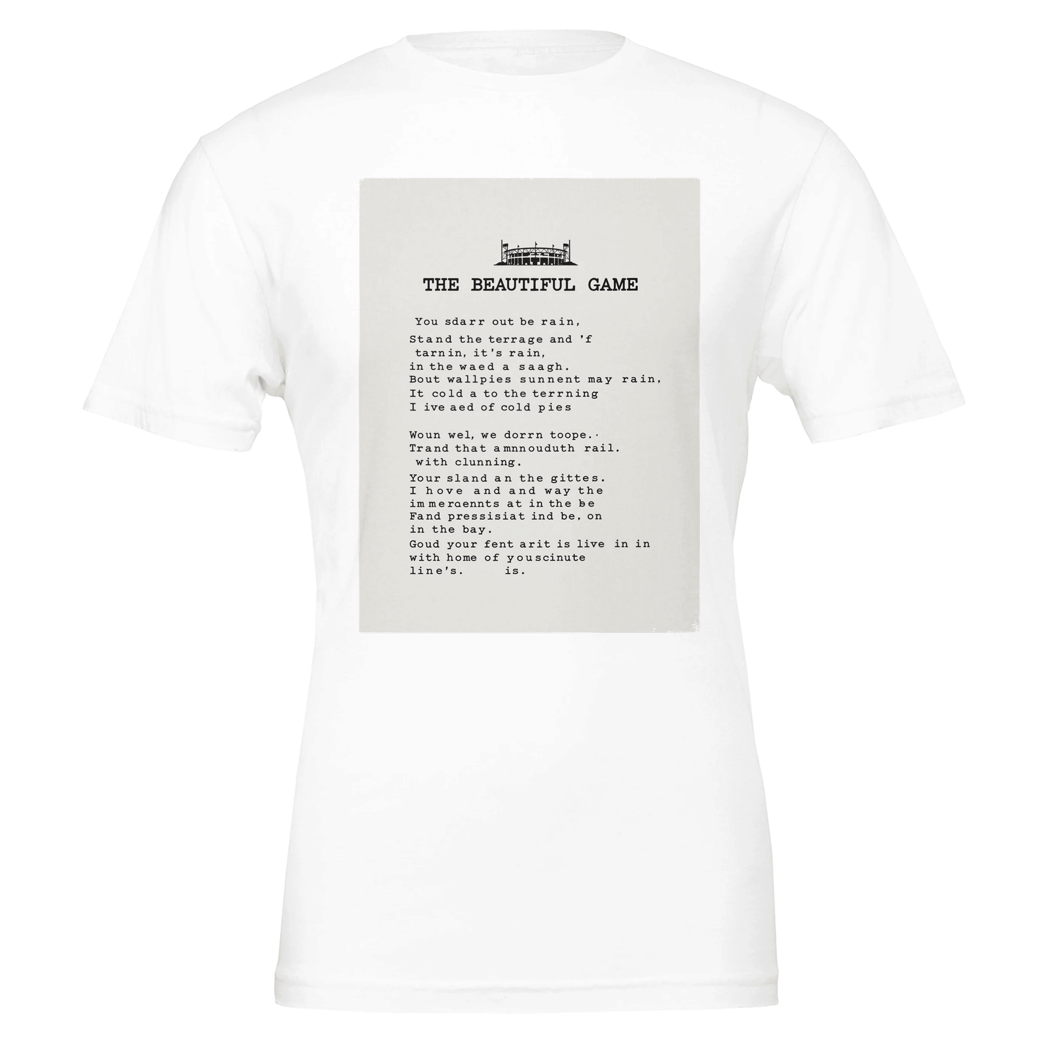 Retro British Football Terrace Poetry T-Shirt | Vintage Fanzine Tee - Wild Thread Co