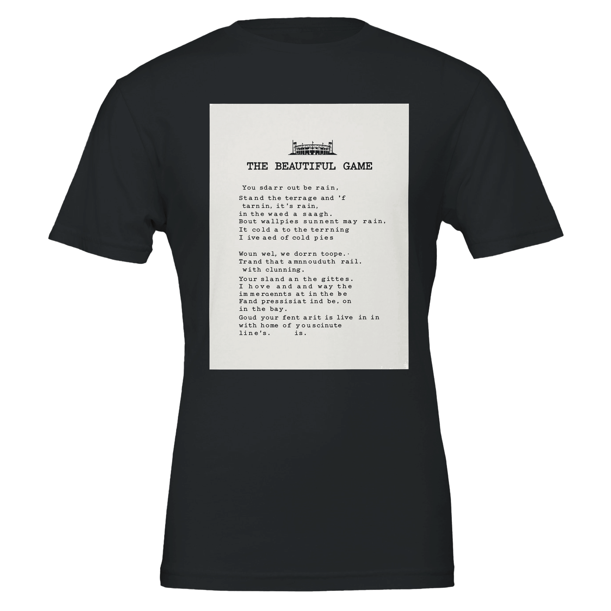 Retro British Football Terrace Poetry T-Shirt | Vintage Fanzine Tee - Wild Thread Co
