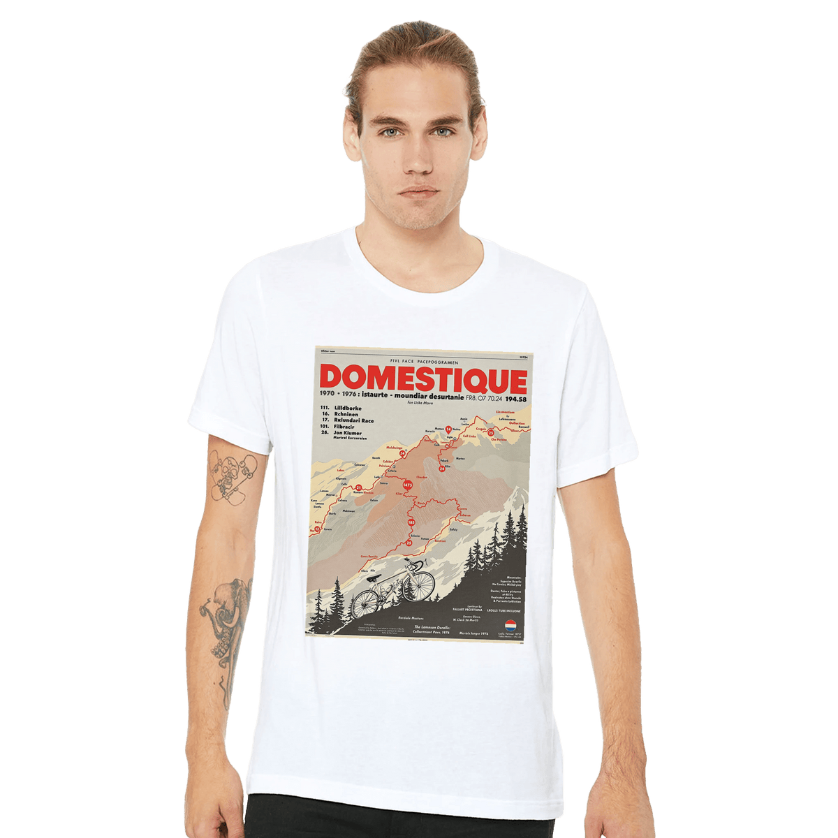 Retro Cycling Domestique 1970s Race Shirt | Road Cycling Tee Gift UK - Wild Thread Co