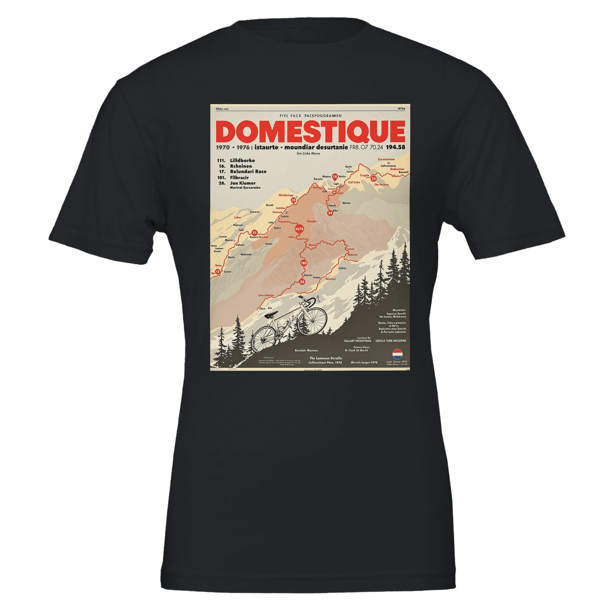 Retro Cycling Domestique 1970s Race Shirt | Road Cycling Tee Gift UK - Wild Thread Co