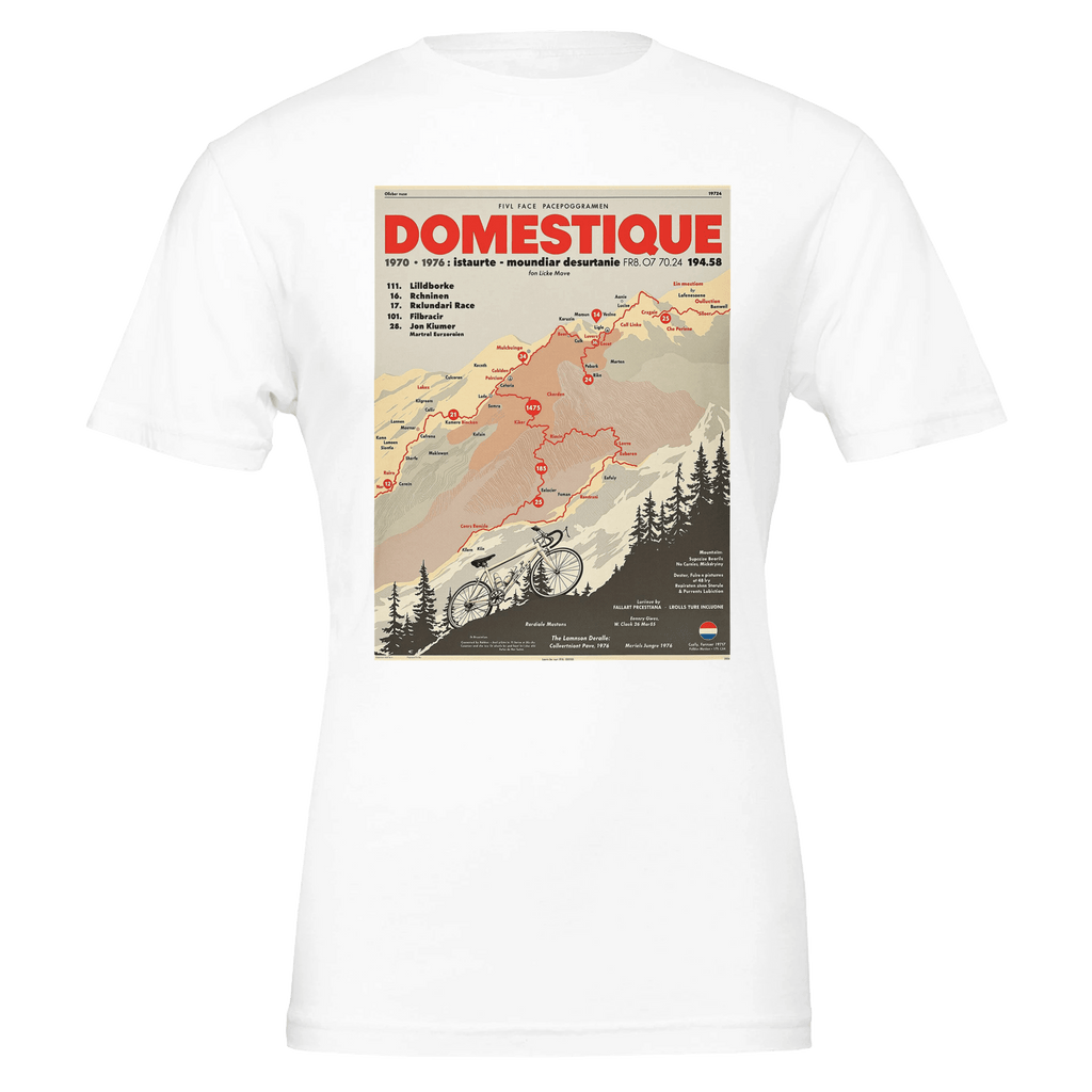 Retro Cycling Domestique 1970s Race Shirt | Road Cycling Tee Gift UK - Wild Thread Co