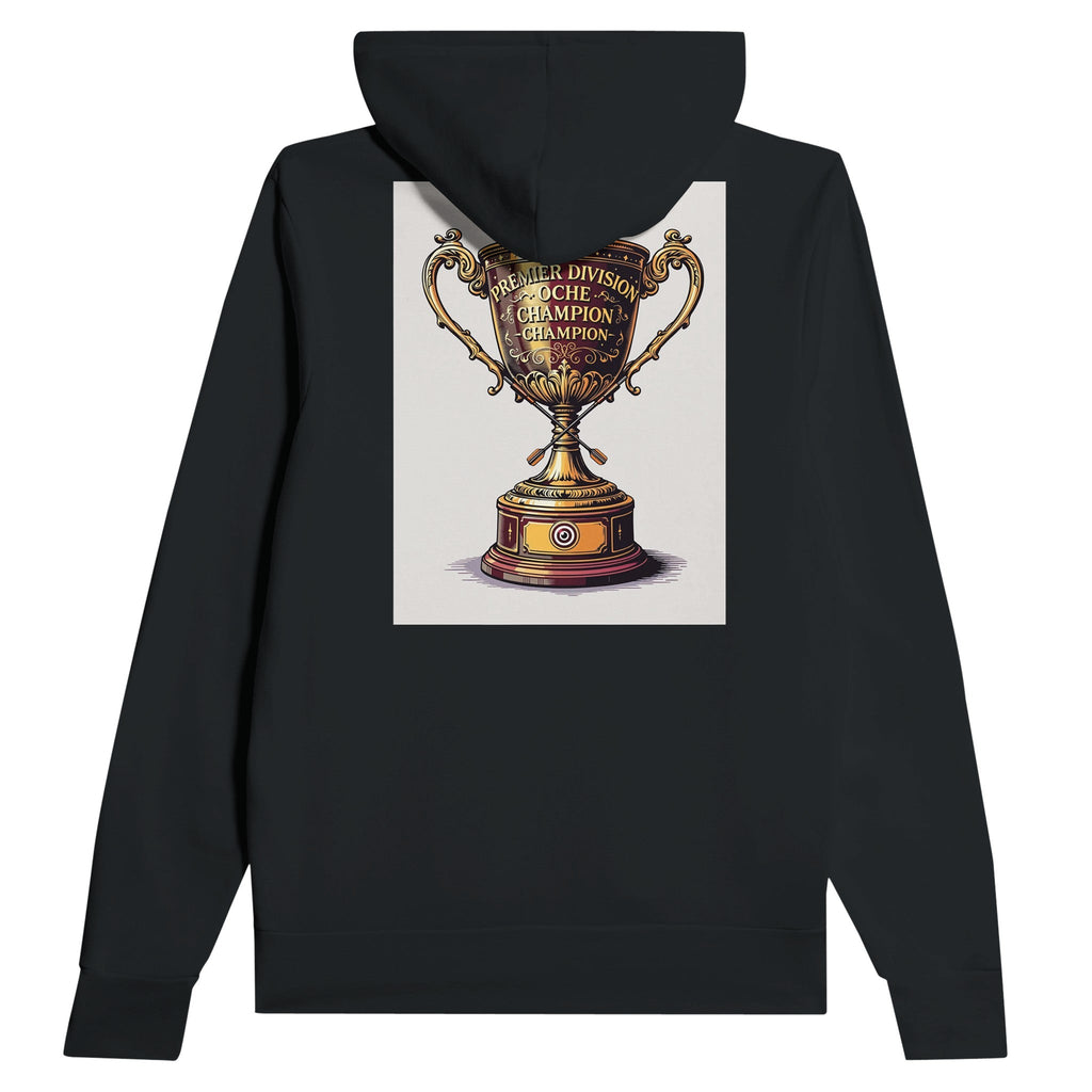 Retro Darts Trophy Hoodie | Pub Culture Oche Champion Navy Hoodie - Wild Thread Co