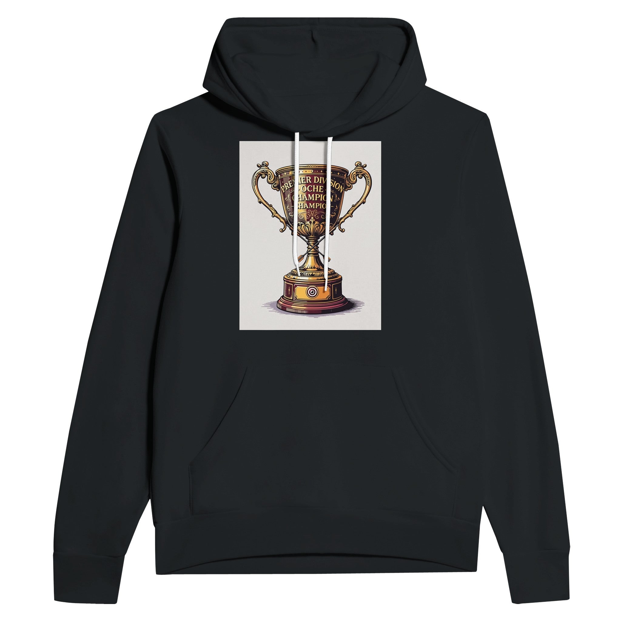Retro Darts Trophy Hoodie | Pub Culture Oche Champion Navy Hoodie - Wild Thread Co