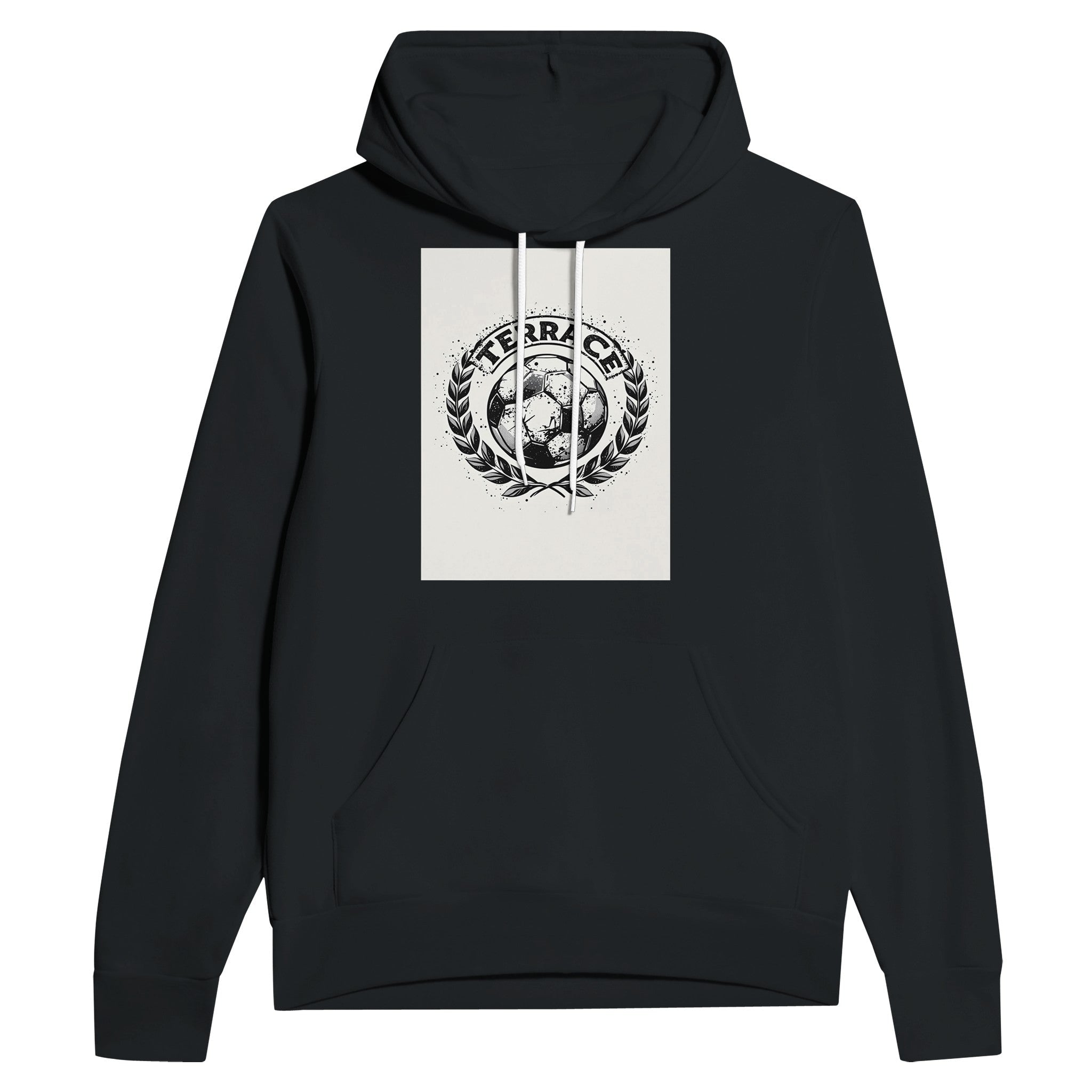 Retro Football Badge Hoodie | 1970s Terrace Soul Design Navy - Wild Thread Co
