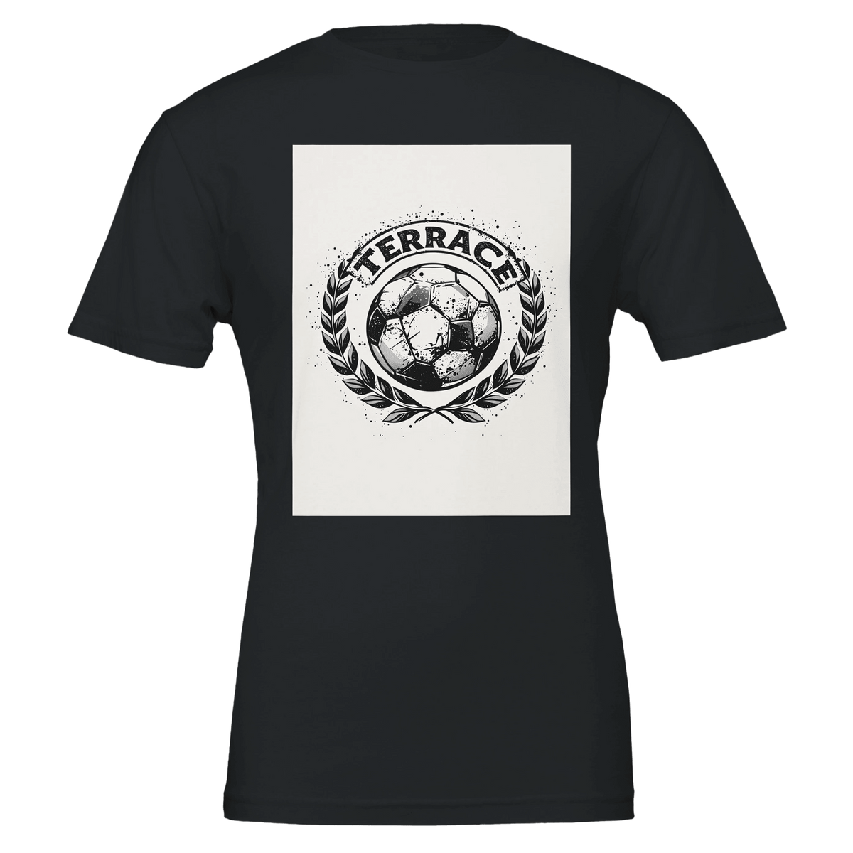 Retro Football Terrace Culture T-Shirt | Vintage Badge Design Navy - Wild Thread Co