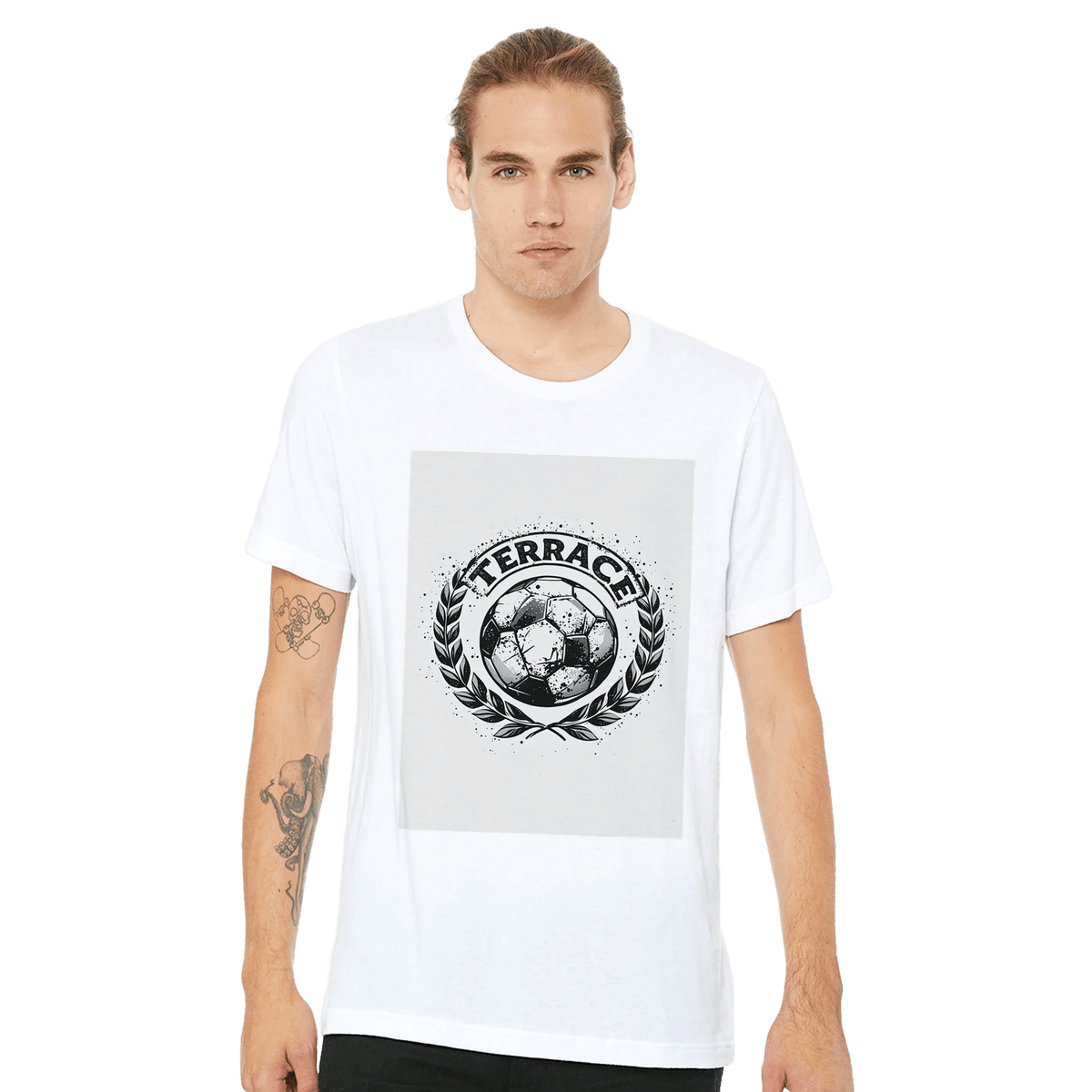 Retro Football Terrace Culture T-Shirt | Vintage Badge Design Navy - Wild Thread Co