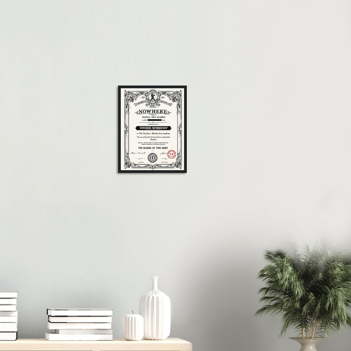 Retro Martial Arts Dojo Framed Print Wall Art Ready to Hang UK - Wild Thread Co
