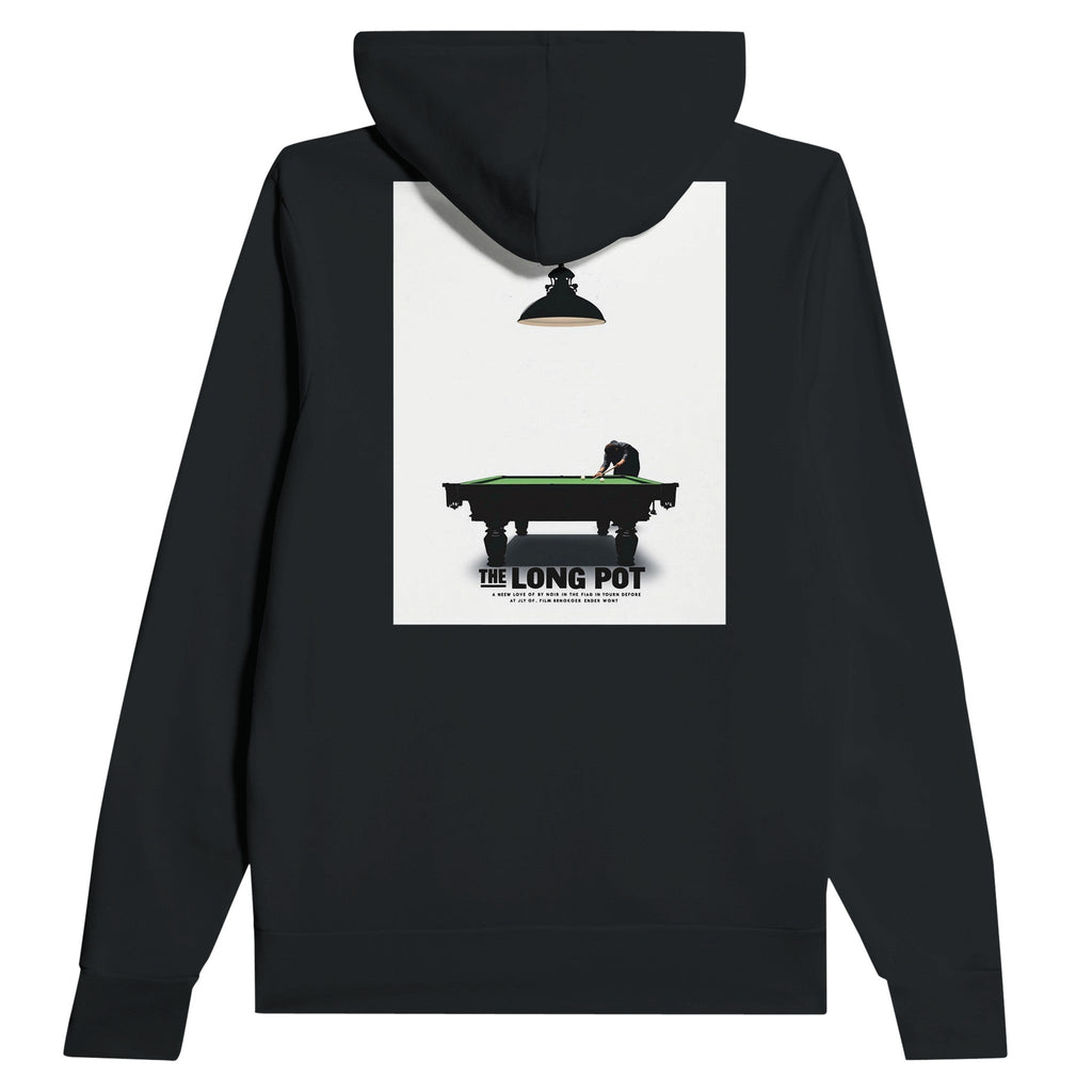 Retro Snooker Hoodie | The Long Pot Noir Poster Design | British Sport Hoodie - Wild Thread Co