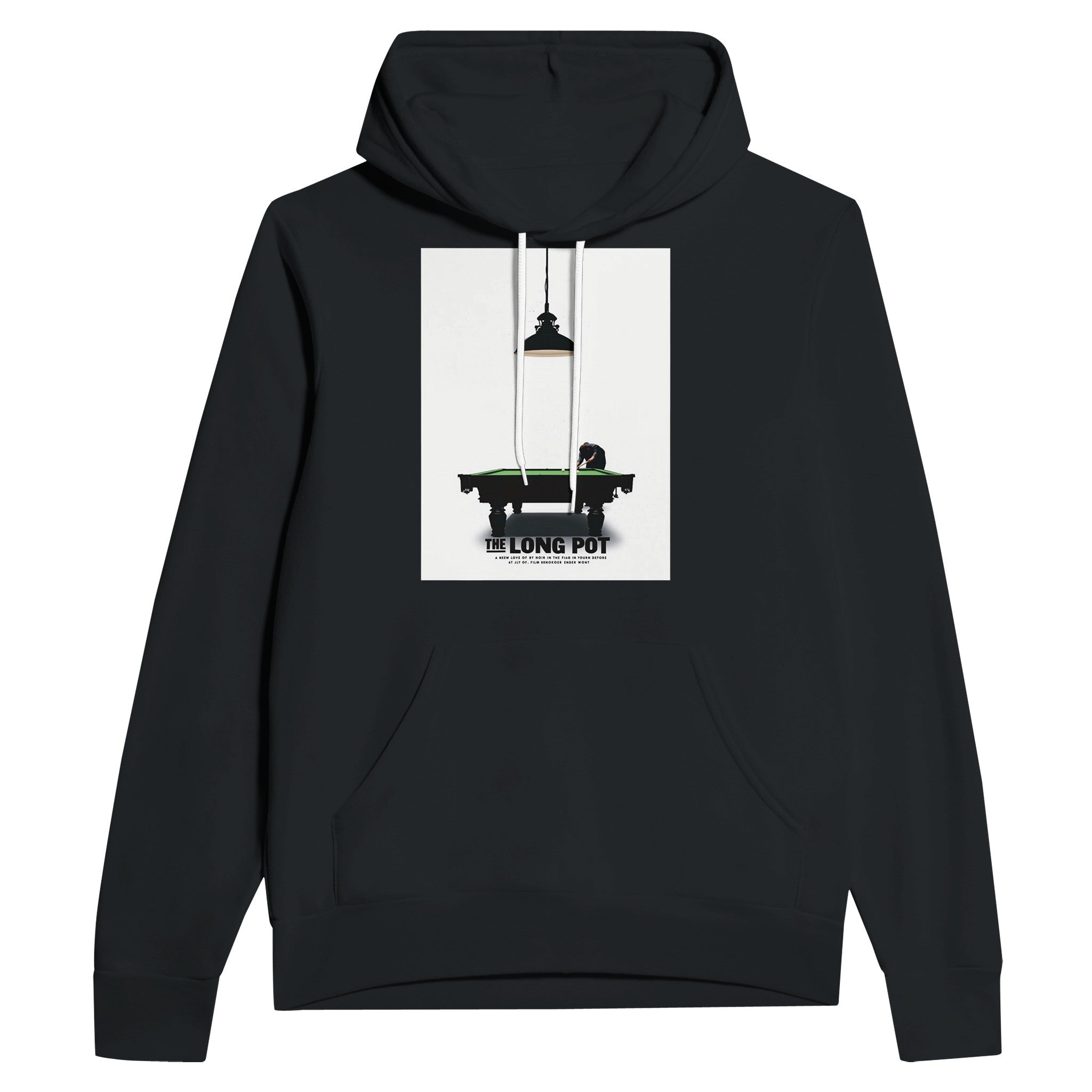 Retro Snooker Hoodie | The Long Pot Noir Poster Design | British Sport Hoodie - Wild Thread Co