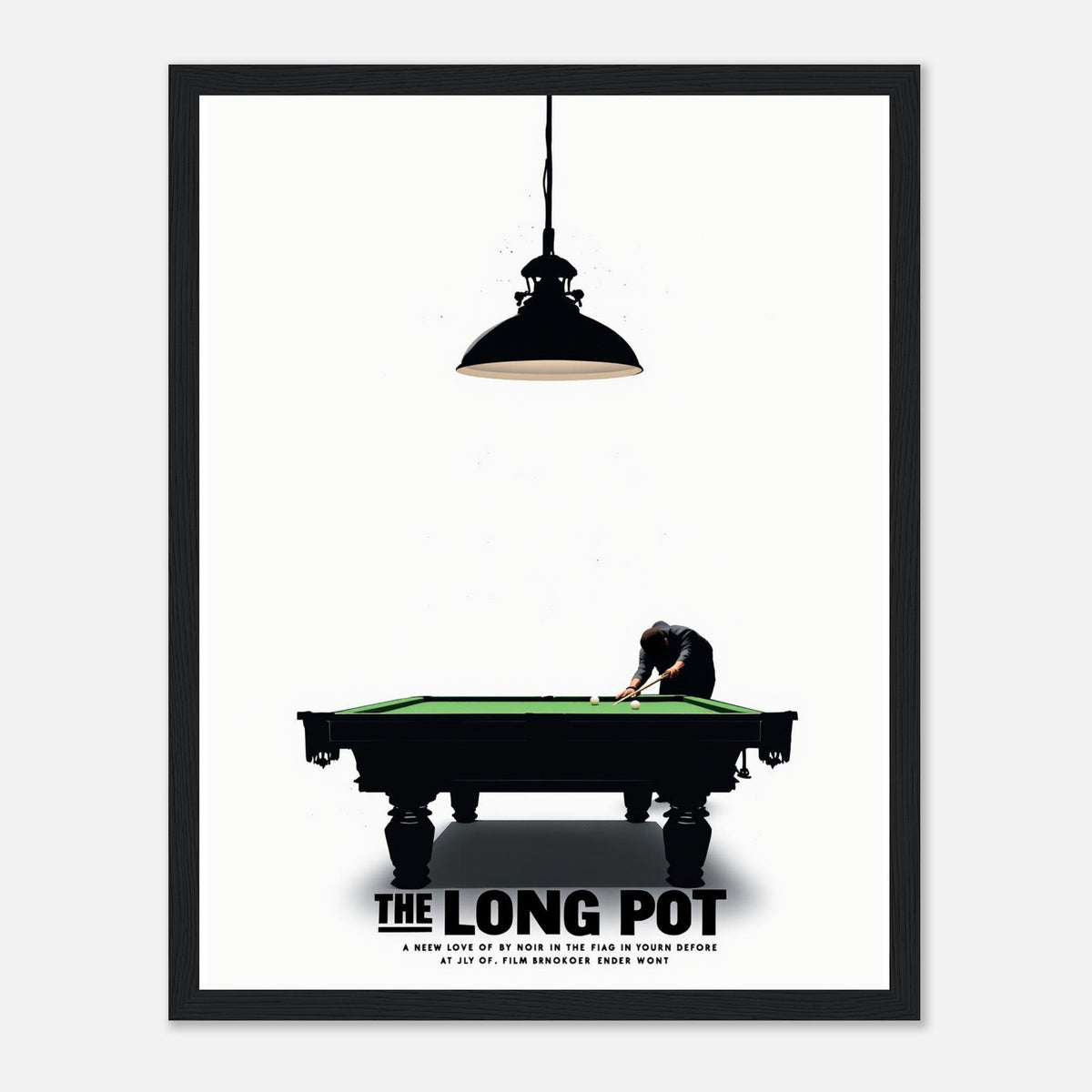 Retro Snooker Hustle Framed Print Wall Art Ready to Hang UK - Wild Thread Co