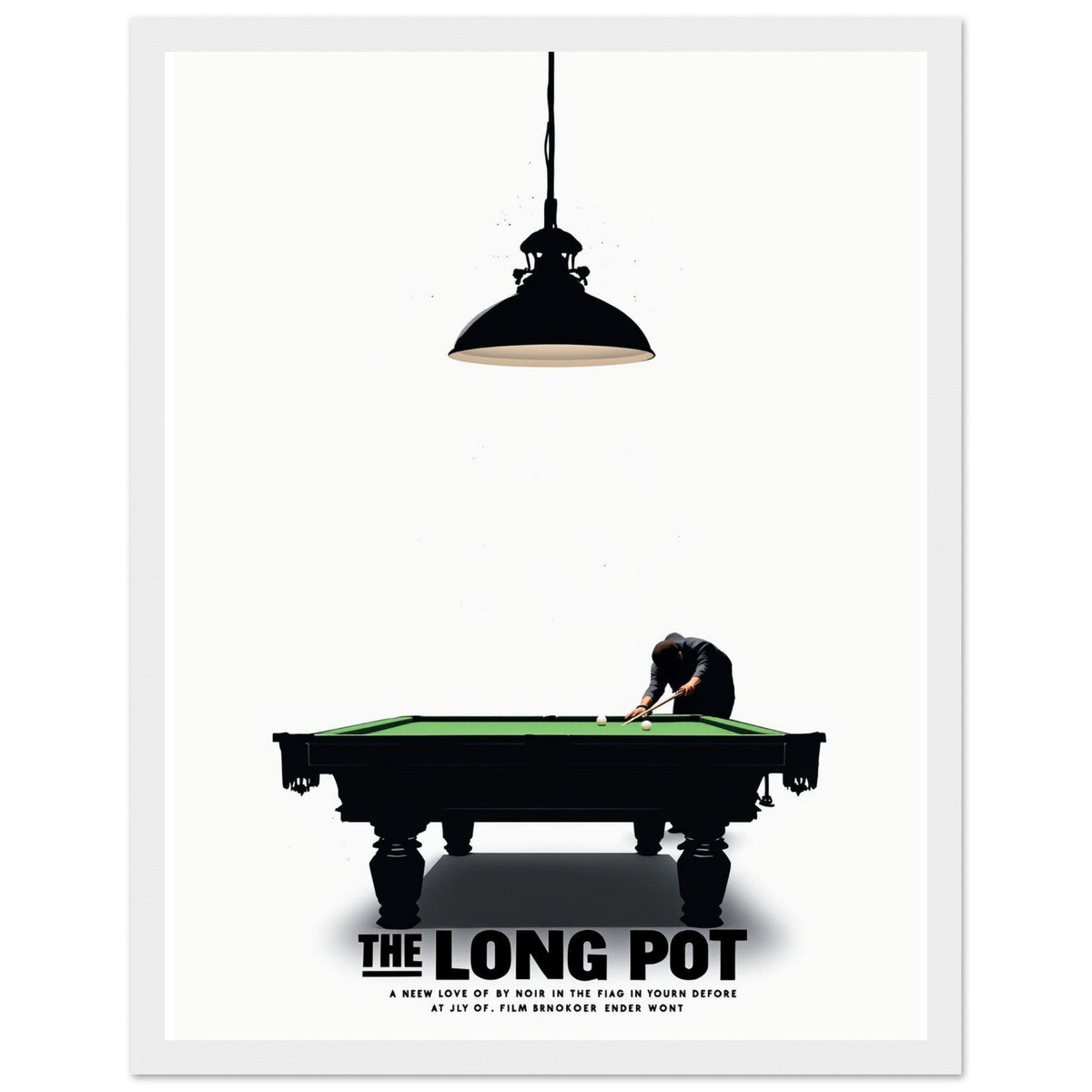 Retro Snooker Hustle Framed Print Wall Art Ready to Hang UK - Wild Thread Co