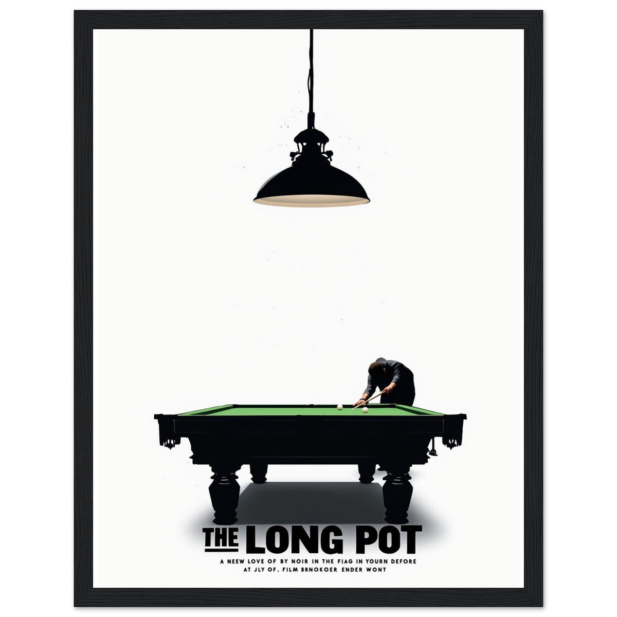 Retro Snooker Hustle Framed Print Wall Art Ready to Hang UK - Wild Thread Co