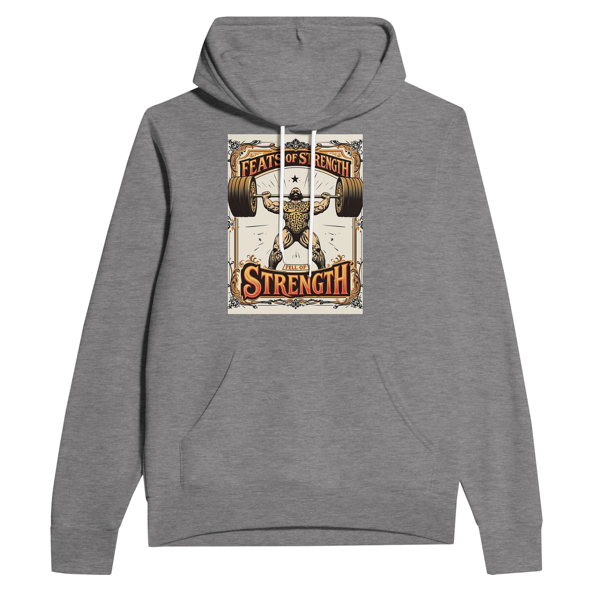 Retro Victorian Strongman Weightlifting Hoodie | Gym Gift UK - Wild Thread Co
