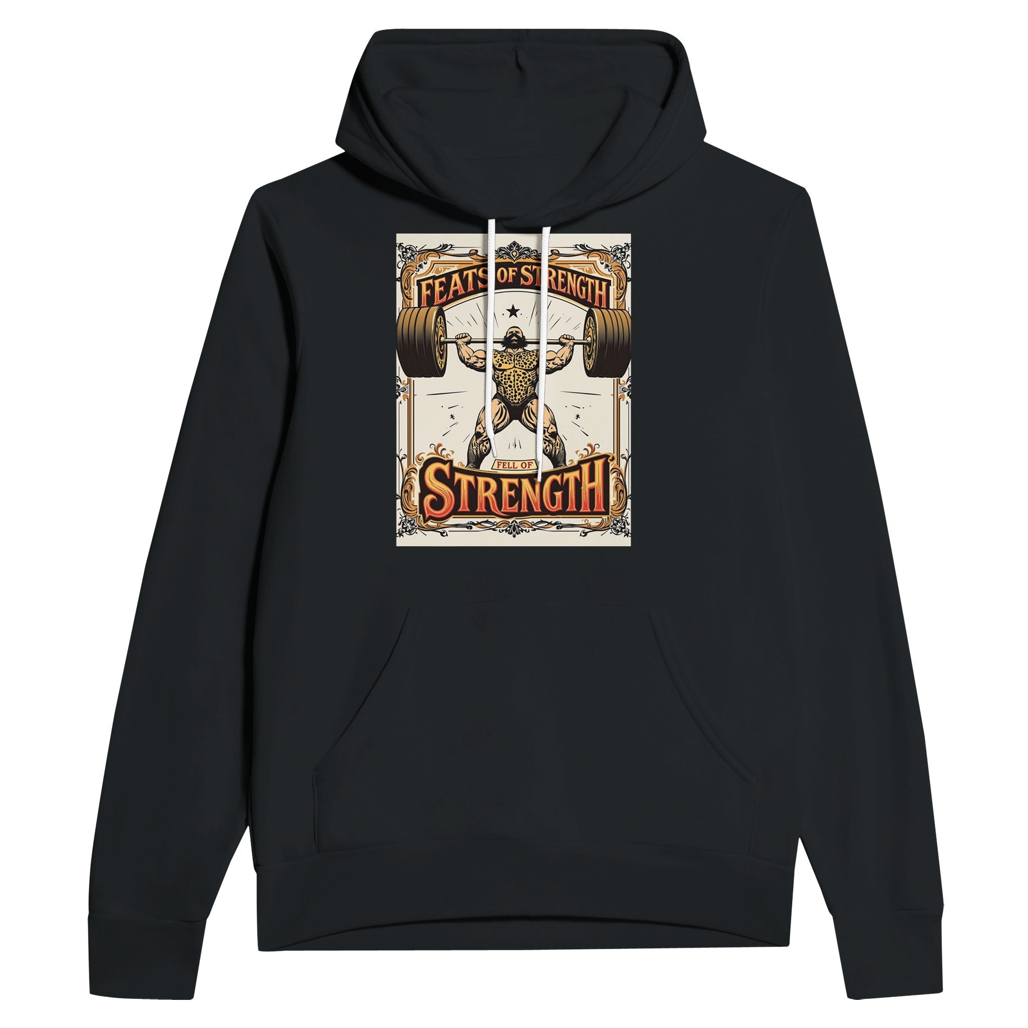 Retro Victorian Strongman Weightlifting Hoodie | Gym Gift UK - Wild Thread Co