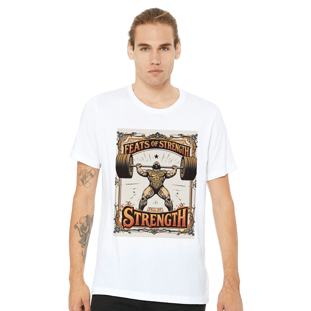 Retro Victorian Strongman Weightlifting T-Shirt | Gym Gift UK - Wild Thread Co