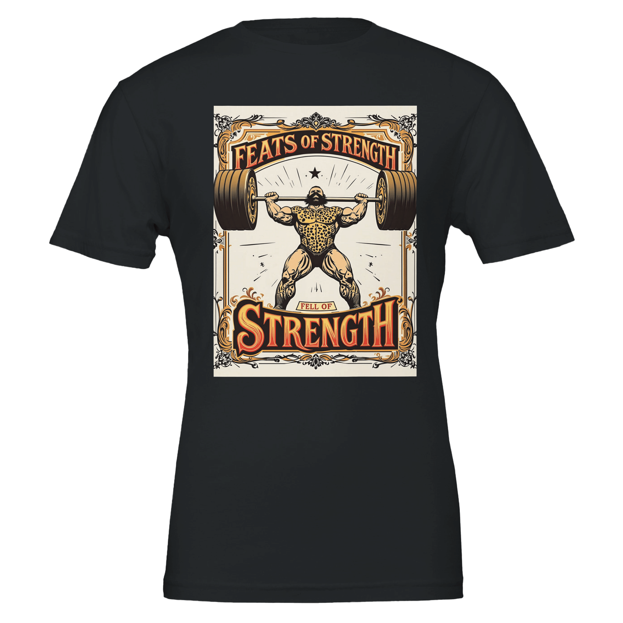Retro Victorian Strongman Weightlifting T-Shirt | Gym Gift UK - Wild Thread Co