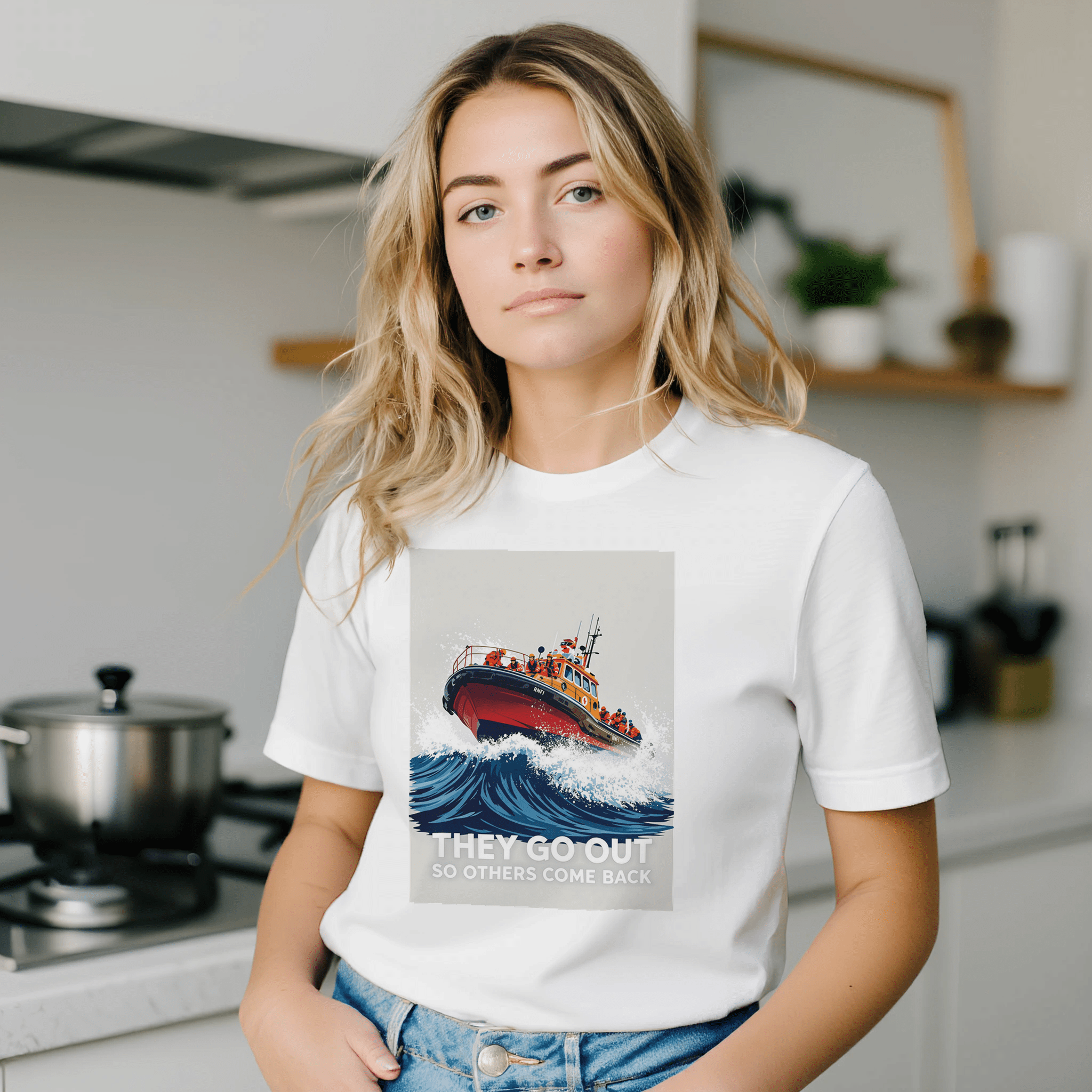 RNLI Lifeboat Shirt | Sea Rescue Tee UK | Crew Launch Design - Wild Thread Co