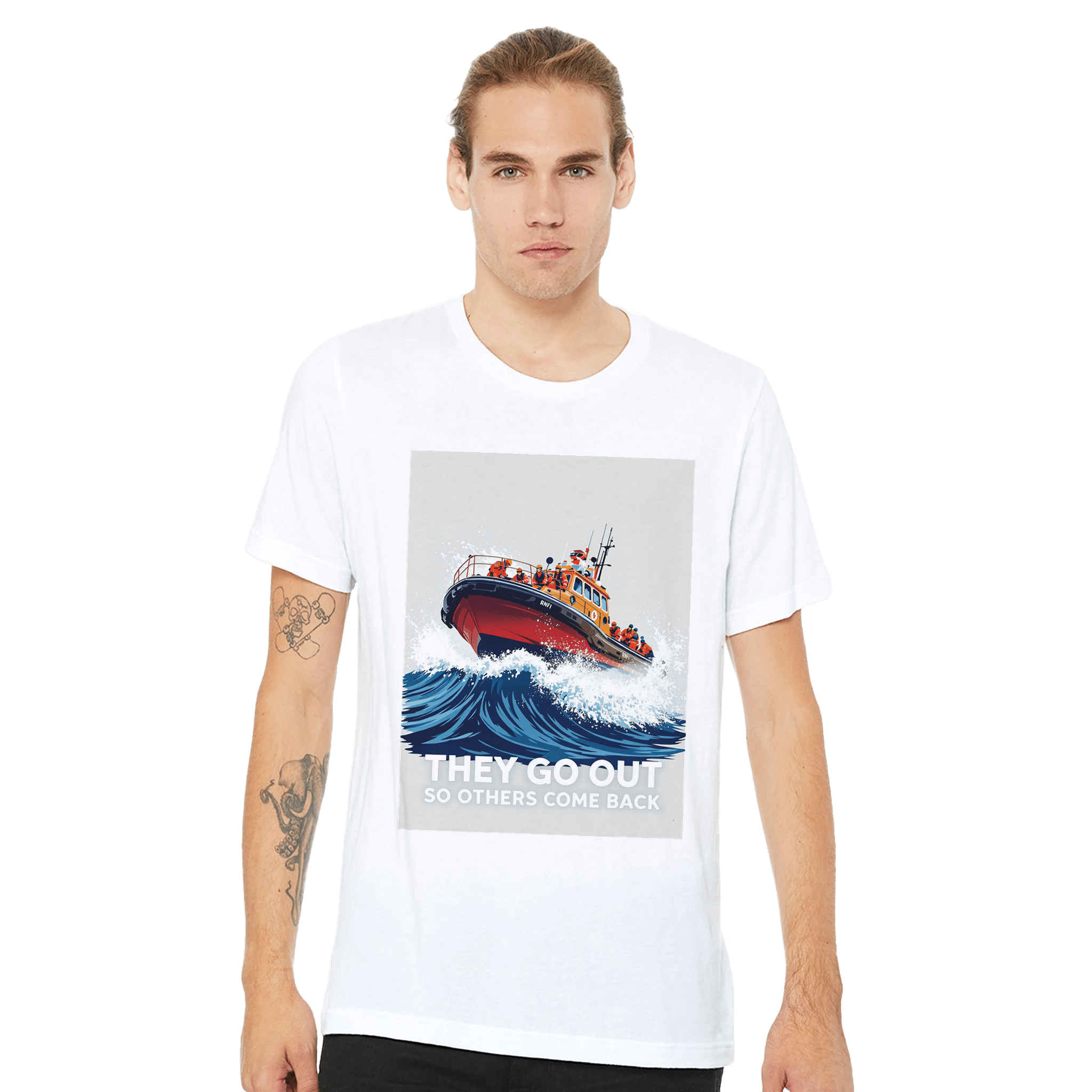 RNLI Lifeboat Shirt | Sea Rescue Tee UK | Crew Launch Design - Wild Thread Co