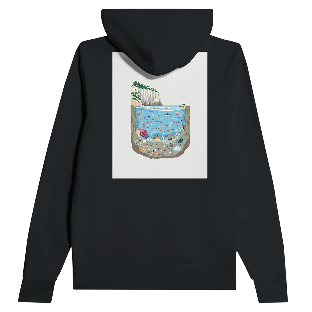 Rock Pool Tidal Cross-Section Hoodie | Coastal Nature Hoodie - Wild Thread Co