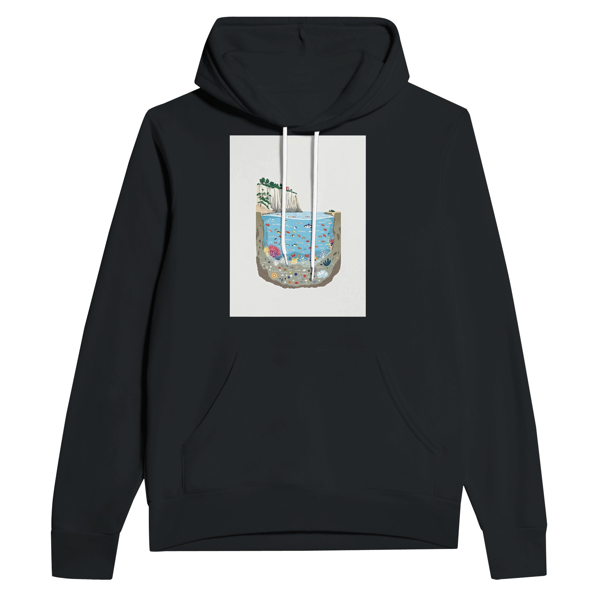 Rock Pool Tidal Cross-Section Hoodie | Coastal Nature Hoodie - Wild Thread Co