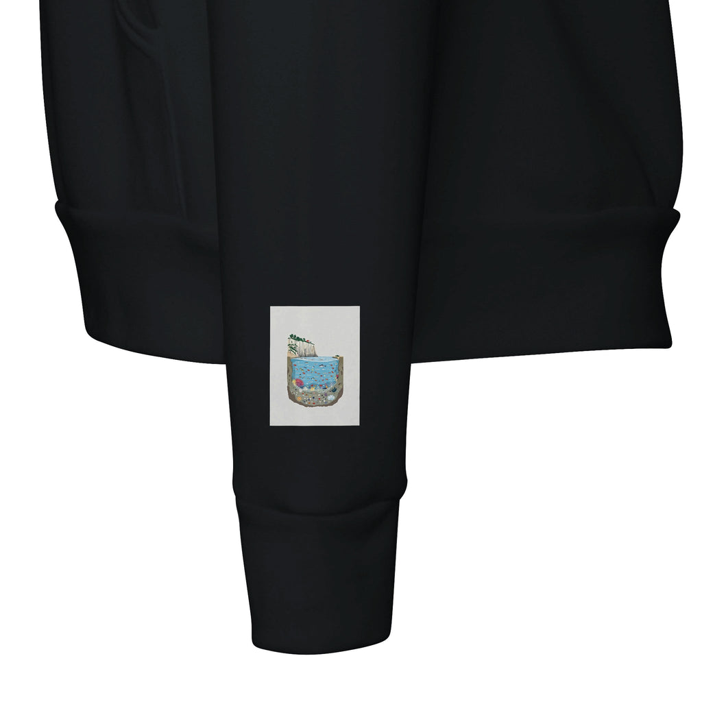 Rock Pool Tidal Cross-Section Hoodie | Coastal Nature Hoodie - Wild Thread Co