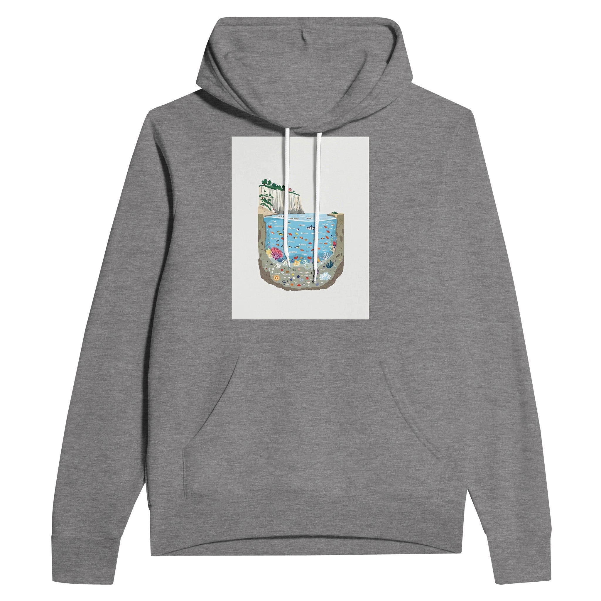 Rock Pool Tidal Cross-Section Hoodie | Coastal Nature Hoodie - Wild Thread Co