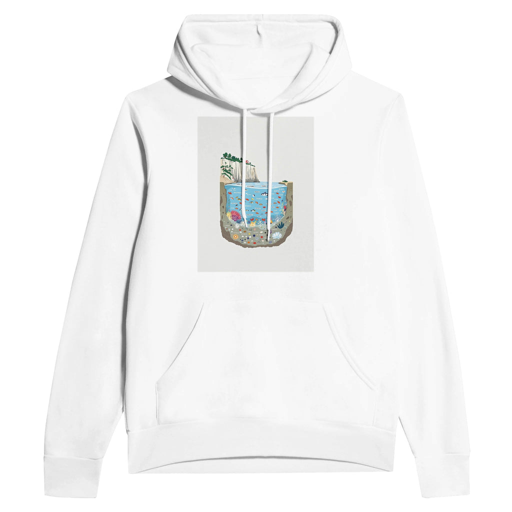 Rock Pool Tidal Cross-Section Hoodie | Coastal Nature Hoodie - Wild Thread Co