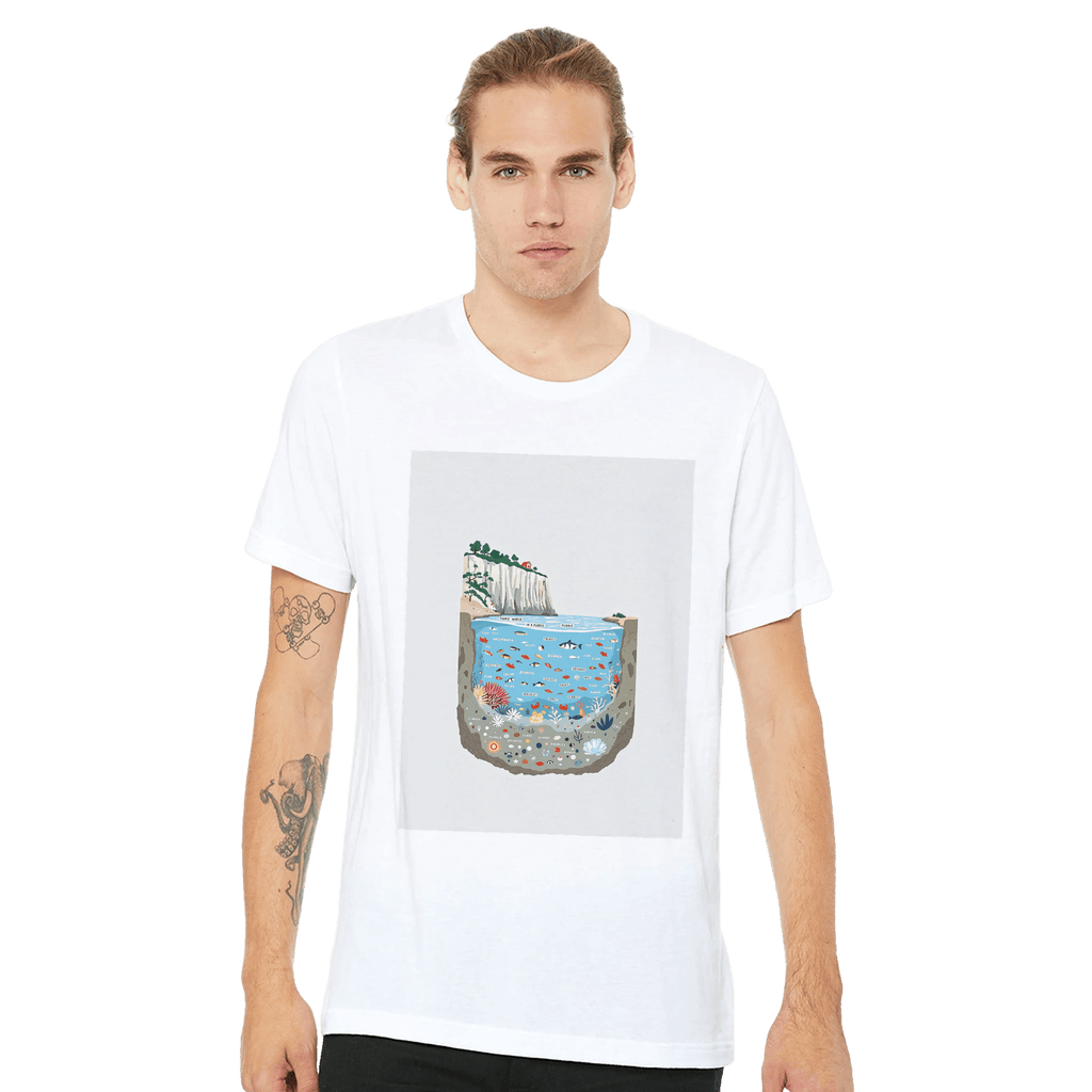 Rock Pool Tidal Cross-Section T-Shirt | Coastal Nature Tee - Wild Thread Co