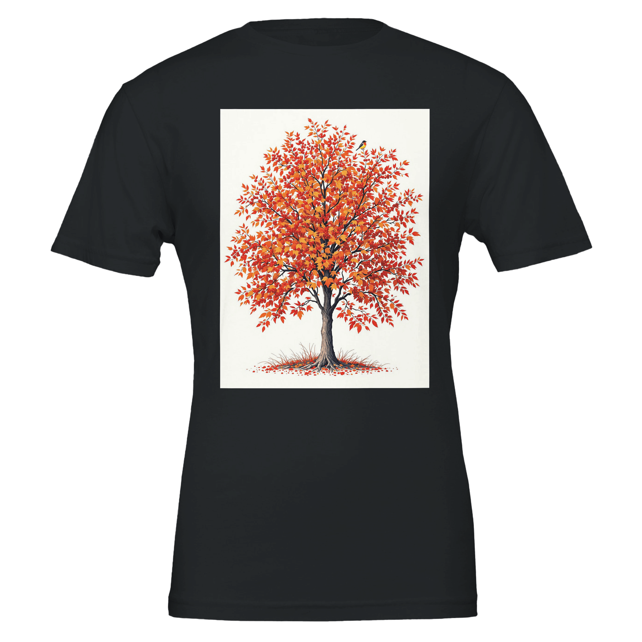 Rowan Tree Shirt | Mountain Ash Berry Fieldfare Autumn Gift | T-Shirt UK - Wild Thread Co