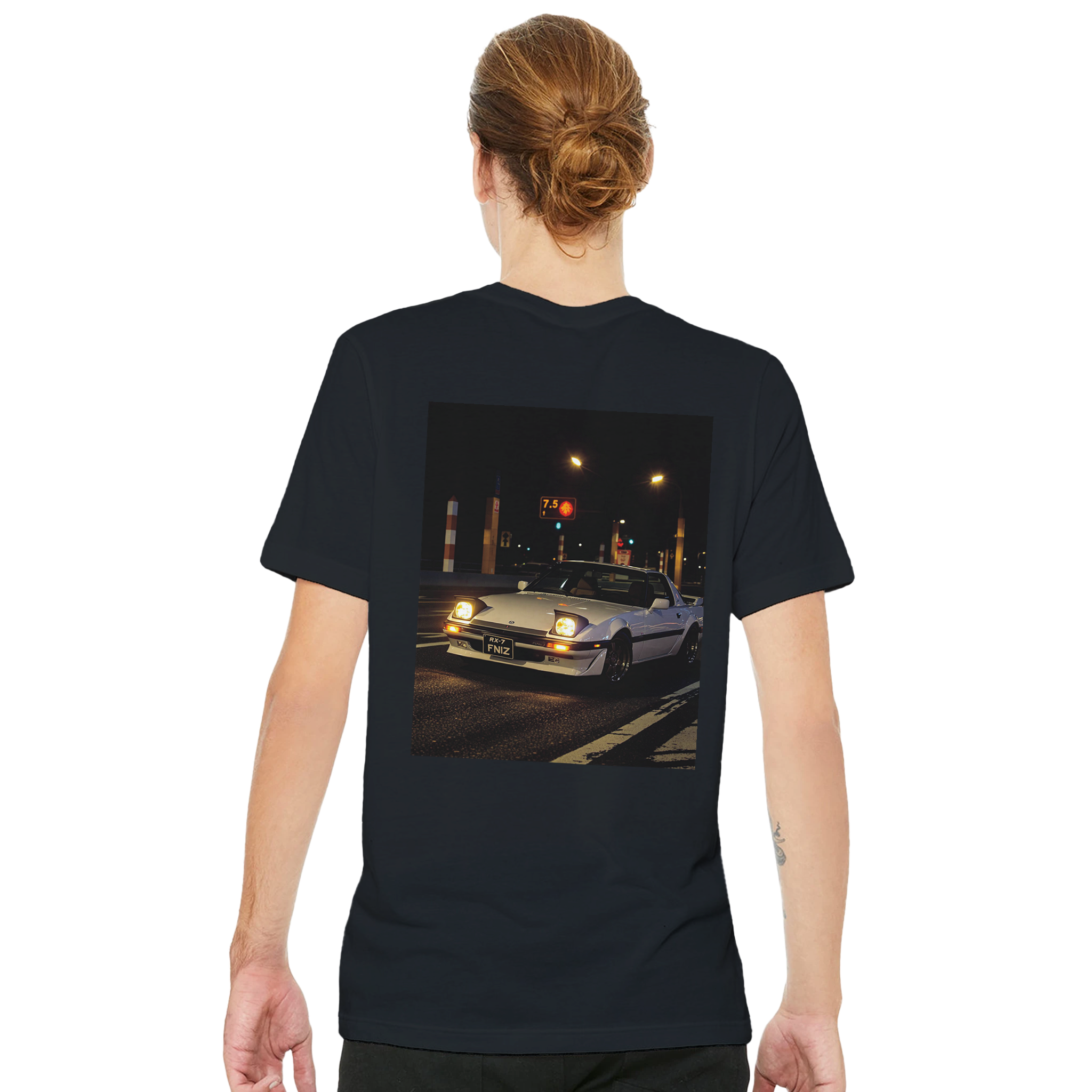Rx7 Fc Turbo Night T-Shirt — detail view | Wild Thread Co