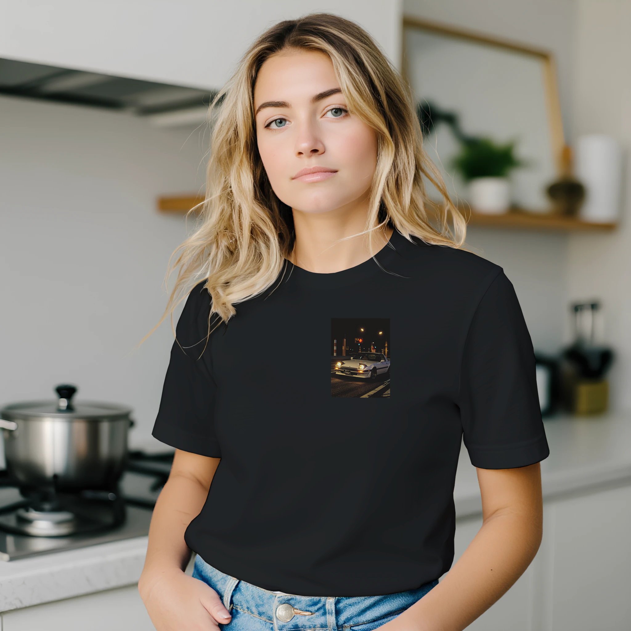 Rx7 Fc Turbo Night T-Shirt — detail view | Wild Thread Co