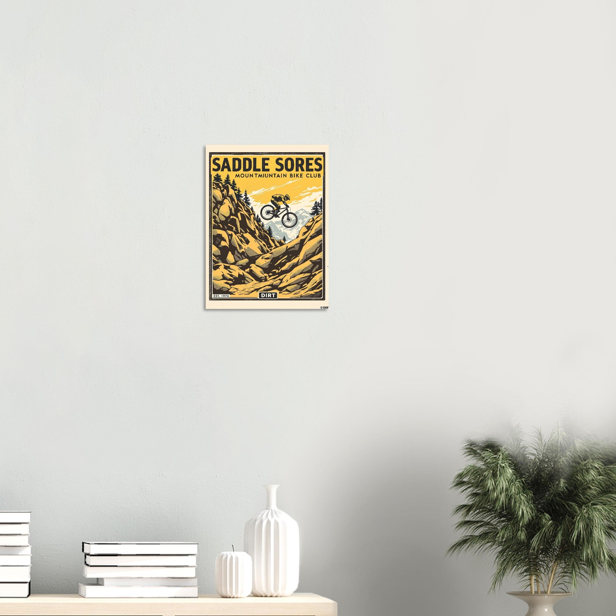 Saddle Sores Vintage Travel Art Wall Art UK Art Print Poster Wall Art UK UK Gift Art Print — detail view | Wild Thread Co