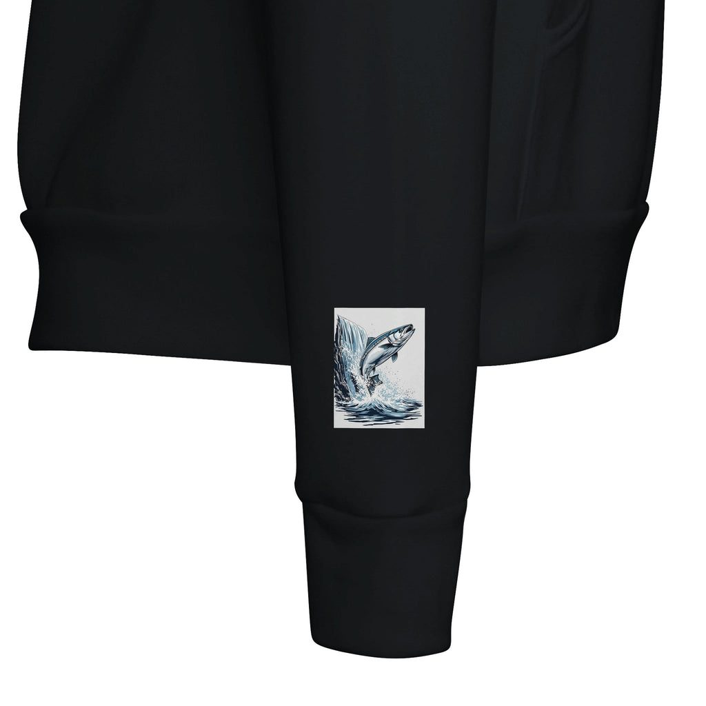 Salmon Leap Waterfall Hoodie | Determination Gift UK - Wild Thread Co